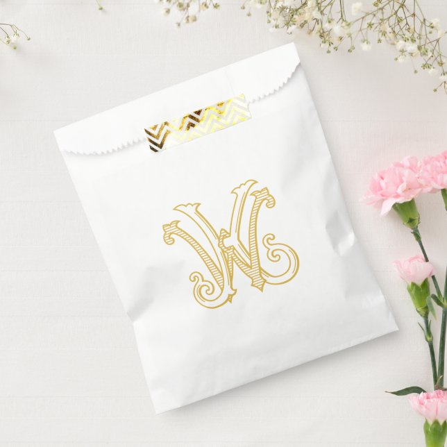 Sachets En Papier COULEUR MODIFIÉE KW Monogramme WK Logo Favoriser l (Scellé)