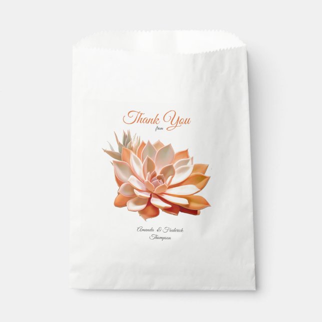 Sachets En Papier Couleurs Succulentes de broyage d'abricot (Devant)