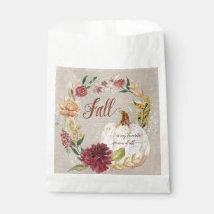 Sachets En Papier Couronne aquarelle florale de citrouille pour fête