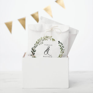 Sachets En Papier Couronne de feuillage rustique mariage automne hiv