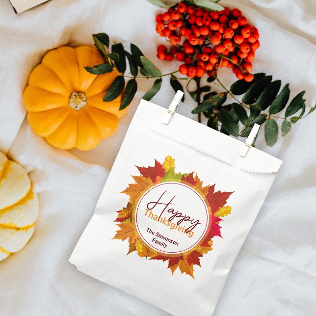 Sachets En Papier Couronne de feuilles d'érable rustique d'automne p (Créateur téléchargé)