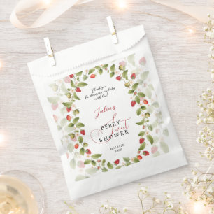 Sachets En Papier Couronne de fleurs sauvages de fraises douces roug