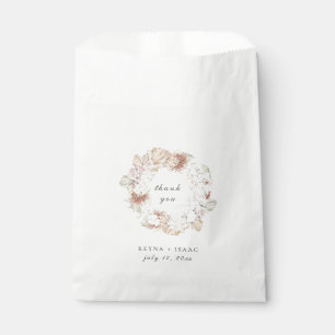 Sachets En Papier Couronne de mariage botanique chic moderne
