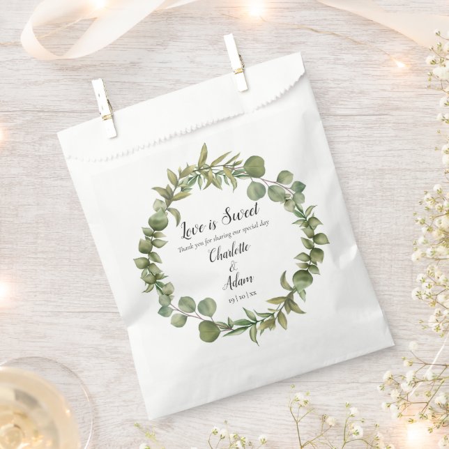 Sachets En Papier Couronne de noces Guirlande de verdure douce d'amo (Coupé)