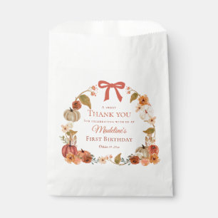 Sachets En Papier Couronne florale de citrouille de remerciement dou