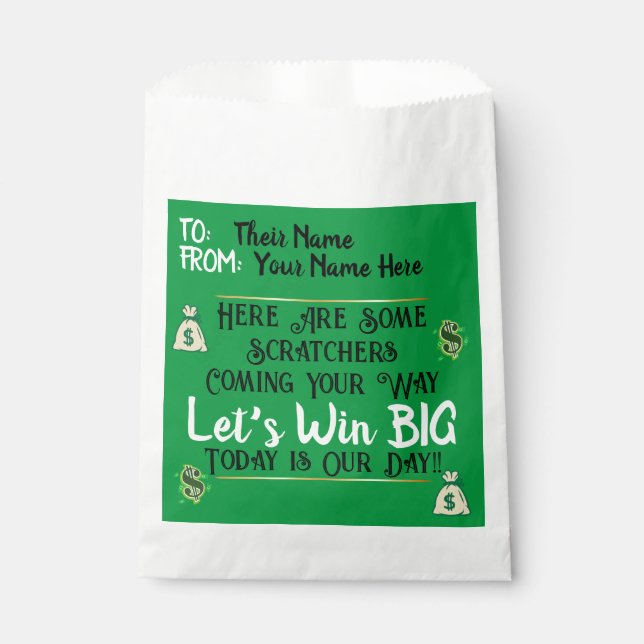 Sachets En Papier Courrier heureux des scratchers de loterie (Devant)