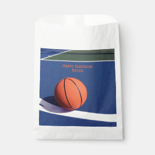 Sachets En Papier Court Hoops Blue Birthday Party Sports Basketball