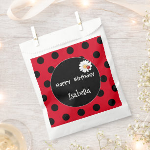 Sachets En Papier Coute Polka point Ladybug Daisy Flower fête d'anni