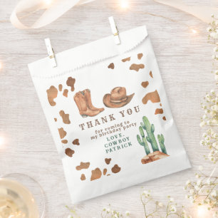Sachets En Papier Cowboy Western Premier Rodéo Anniversaire Merci