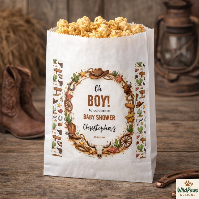 Sachets En Papier Cowboy Wild West Rodeo Ranch | Rustic Western Baby (Cowboy Wild West Rodeo Ranch | Rustic Western Baby Favor Bag
)