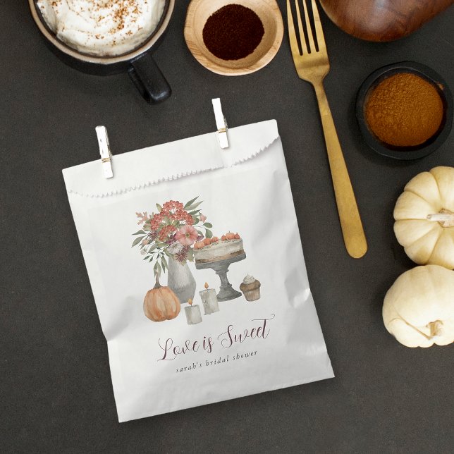 Sachets En Papier Cozy Fall Pumpkin "L'amour est doux" (Créateur téléchargé)