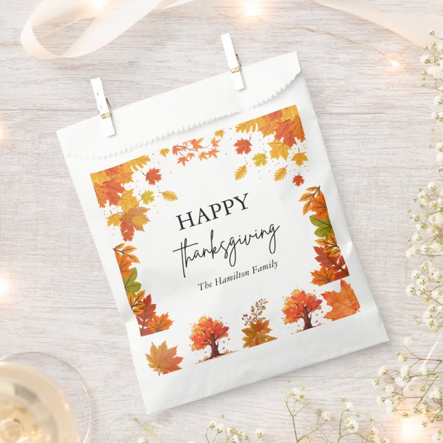 Sachets En Papier Cozy Fall Thanksgiving Dinner Party (Coupé)