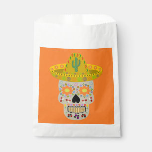 Sachets En Papier Crâne du Jour des Morts mexicain