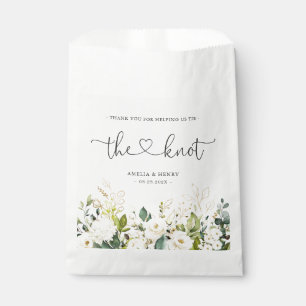 Sachets En Papier Cravate du noeud Merci Mariage floral vert F