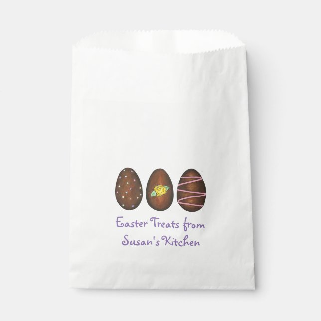 Sachets En Papier Crème au chocolat Oeuf Bonbon de Pâques fait maiso (Devant)