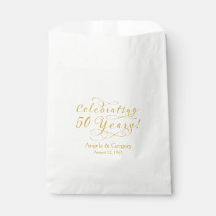 Sachets En Papier Crème d'or 50 ans 50e anniversaire de Mariage