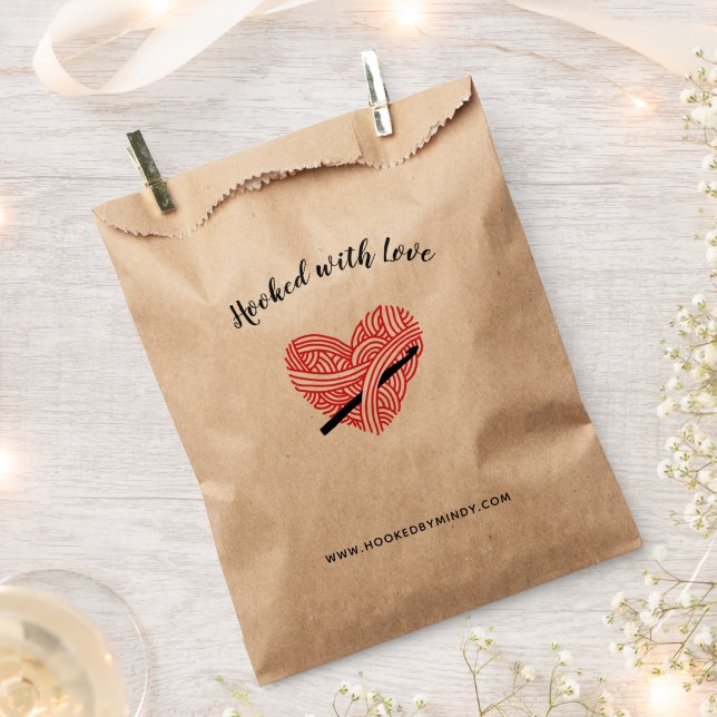 Sachets En Papier Crochet crocheté avec l'amour Fil coeur Artisanat (Coupé)