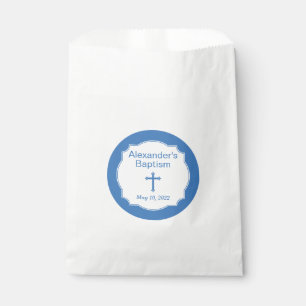 Sachets En Papier Croix Bleue Bébé Baptême Baptême Christening