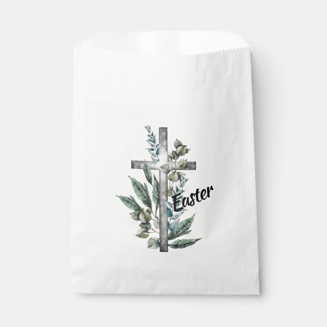 Sachets En Papier Croix de Pâques et Lys (Devant)