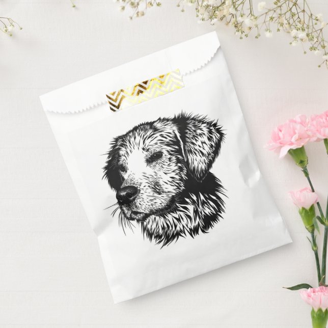 Sachets En Papier Croquis en tête de canine (Scellé)