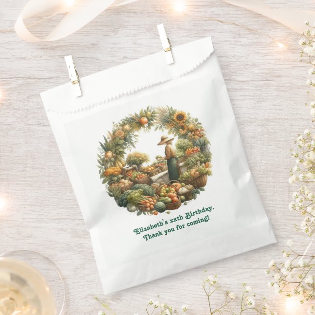 Sachets En Papier Cultivé localement - Fête d'anniversaire du marché (Coupé)