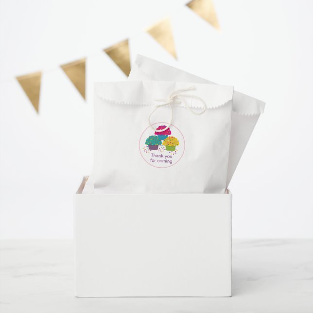 Sachets En Papier Cupcakes Whimsical Anniversaire Sprinkel Frosting (Fête)