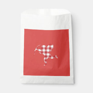 Sachets En Papier Cupidon à carreaux rouges