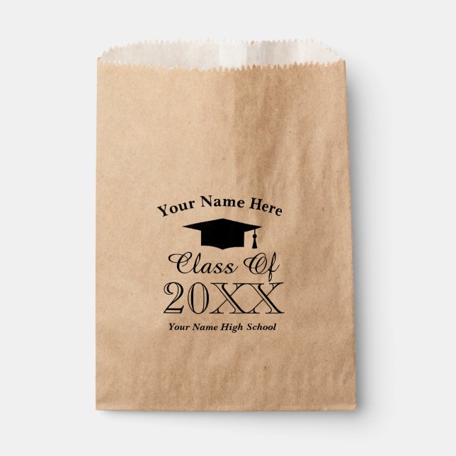 Sachets En Papier Custom class of high school graduation party (Devant)
