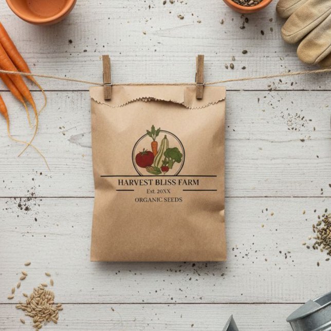 Sachets En Papier Custom Kraft Seed Envelopes - Personalizable Farm  (Créateur téléchargé)
