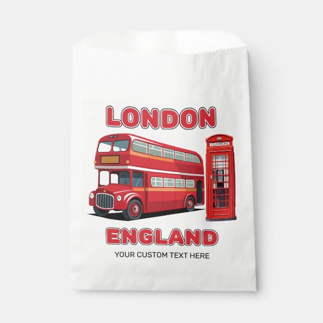 Sachets En Papier Custom Text London England (Devant)