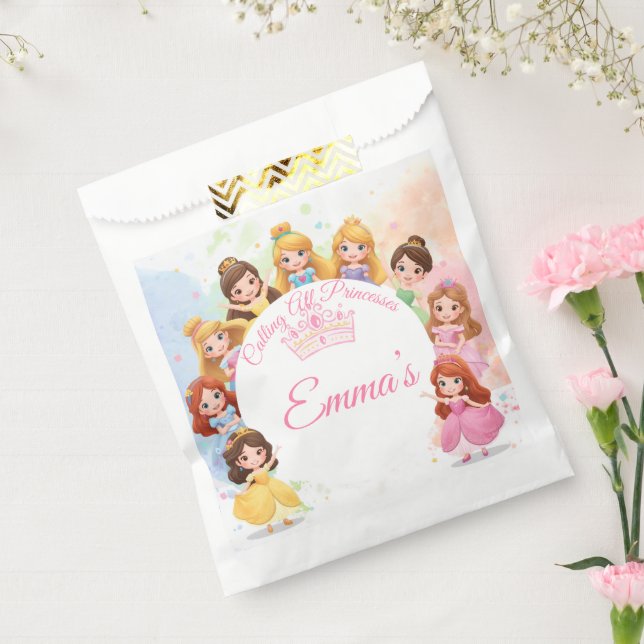 Sachets En Papier Customizable Princess Girl Birthday Chocolate  (Scellé)