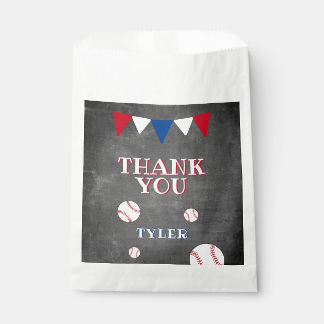 Sachets En Papier Cute baseball Chalkboard Anniversaire de enfant Me (Devant)