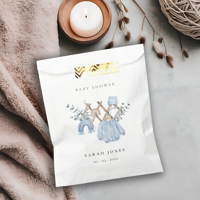 Sachets En Papier Cute Chic Garçon Vêtements de bébé Baby shower ess (Créateur téléchargé)