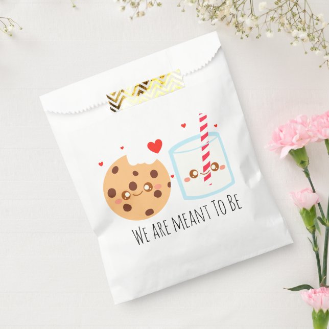 Sachets En Papier Cute Chocolat Chip Cookie Et Verre De Lait (Scellé)