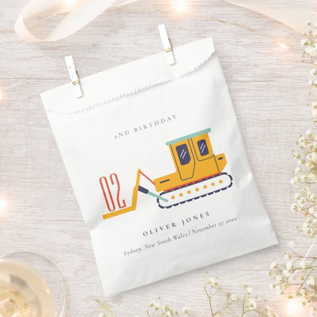 Sachets En Papier Cute Construction Fourche Ascenseur N'Importe Quel (Coupé)