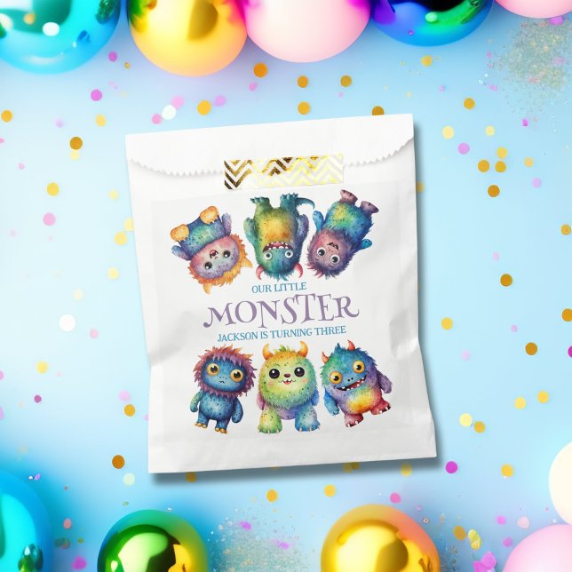 Sachets En Papier Cute Cudely Colorful Petits Monsters Anniversaire  (Créateur téléchargé)