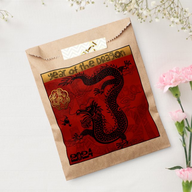 Sachets En Papier Cute Dragon Chinese Year 2024 Zodiac Birthday FB (Scellé)
