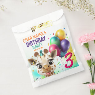 Sachets En Papier Cute Giraffe Colorful Confetti Anniversaire de enf