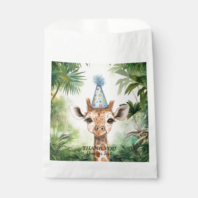 Sachets En Papier Cute Giraffe Jungle Baby Shower Party Beautiful (Devant)