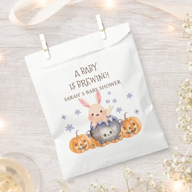 Sachets En Papier Cute Halloween Cauldron Baby brasse douche (Coupé)