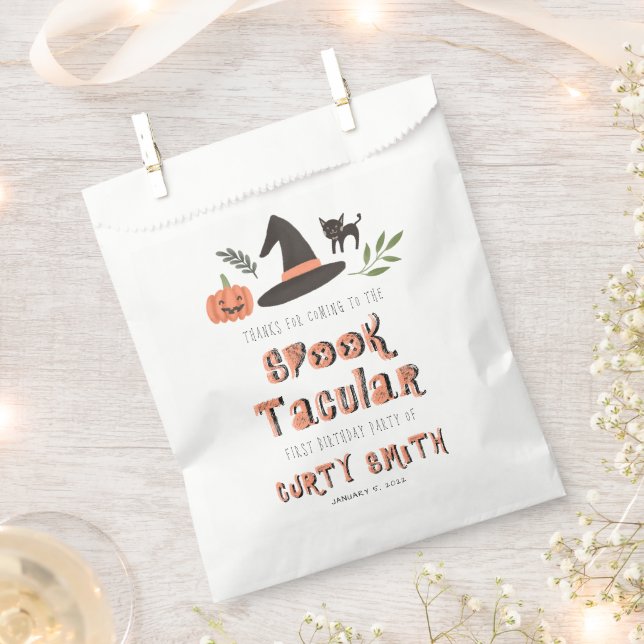 Sachets En Papier Cute Halloween Spooktacular Anniversaire Merci (Coupé)