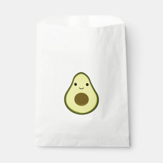 Sachets En Papier Cute Kawaii Avocado (Devant)