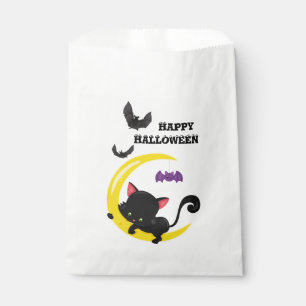 Sachets En Papier Cute Kitten et chauves-souris Halloween