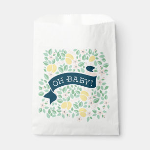 Sachets En Papier Cute Lemon Jaune Baby shower Feuille