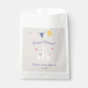 Sachets En Papier Cute Llama Mama Tan Purple Baby shower