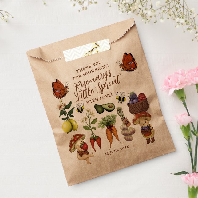 Sachets En Papier Cute Locally Grown Little Sprout Baby Shower (Scellé)