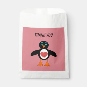 Sachets En Papier Cute Love Coeur Pingouin Personnalisé Favoriser Sa