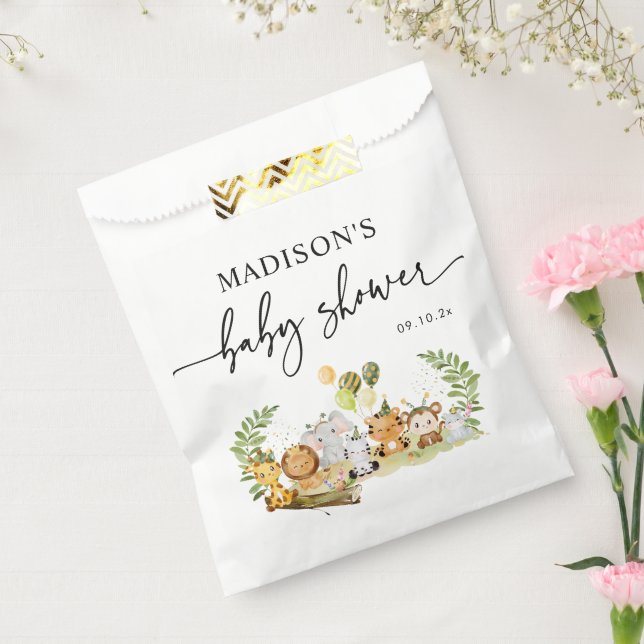 Sachets En Papier Cute Minimal Jungle Safari Baby shower Party (Scellé)