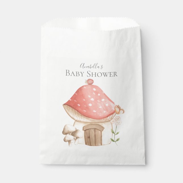 Sachets En Papier Cute Mushroom House Jardin Baby shower à thème (Devant)