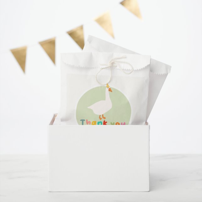 Sachets En Papier Cute Neutral Green Silly Goose Baby Shower (Fête)